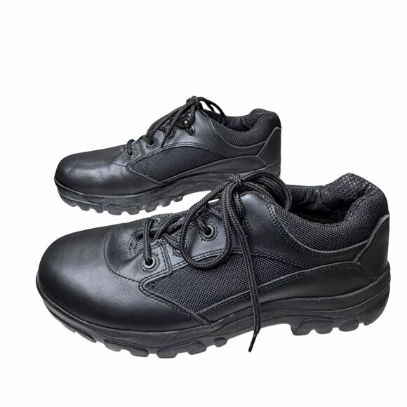 Die Hard Oxford Work Shoe 10.5 Black Leather Waterproof Slip Resistant Steel Toe